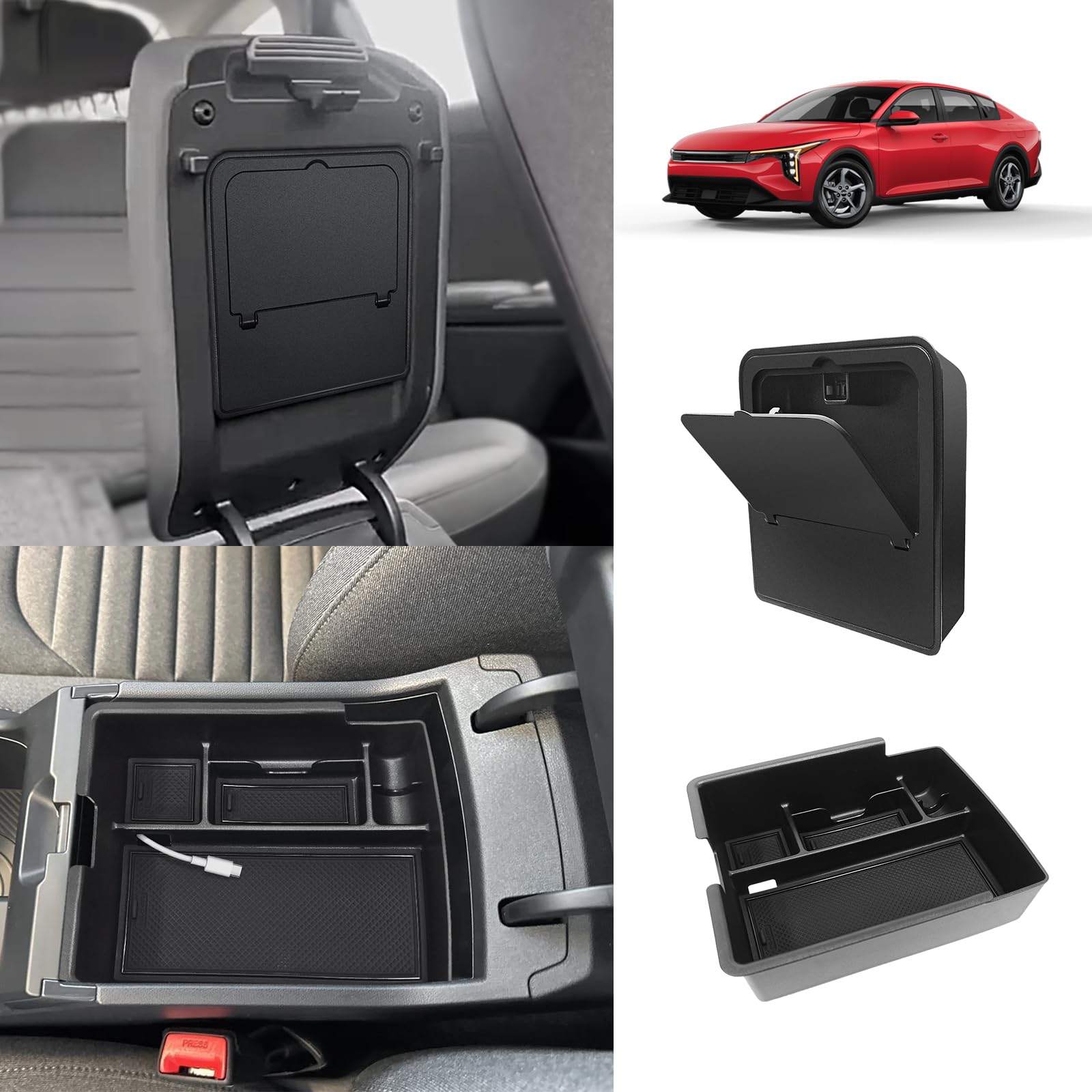 Amazon.com: Muslogy 2PCS Center Console Organizer & Hidden Storage